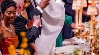 Tiwa Savage attending a state banquet at Windsor Castle during President Bola Tinubu’s official UK visit.