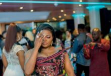Funke Akindele speaking during an online interaction with fans.