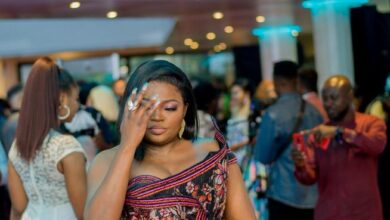 Funke Akindele speaking during an online interaction with fans.